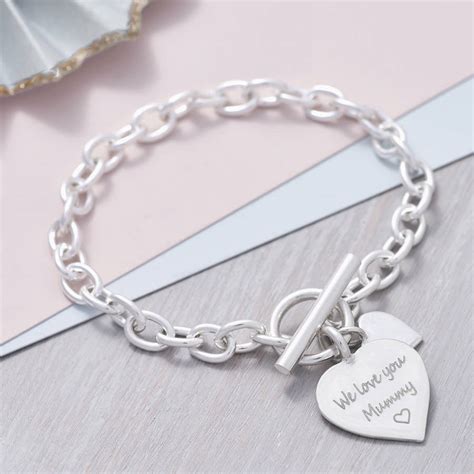 sterling silver love bracelet|silver bracelets with heart charm.